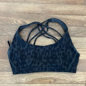 PINK Victoria's Secret Black Leopard Sports Bra